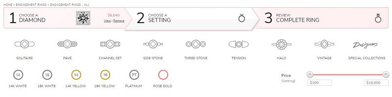 Filtros de configuración de James Allen