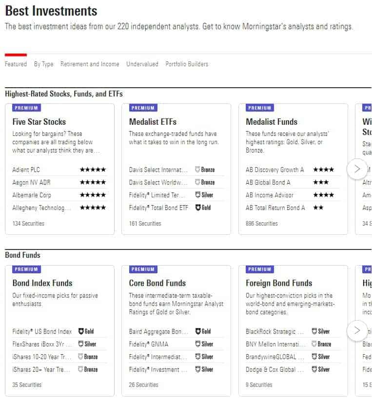 Morningstar Best Investments