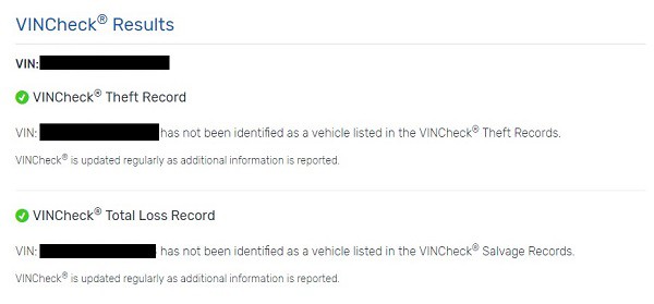 Resultados de Vincheck: sin robos, sin pérdida total