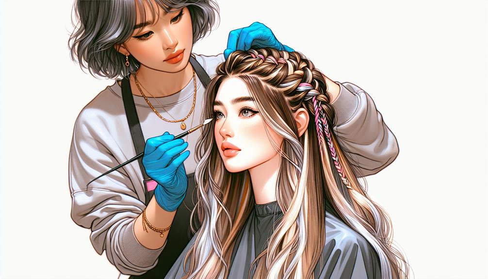 braids and balayage hairstyle