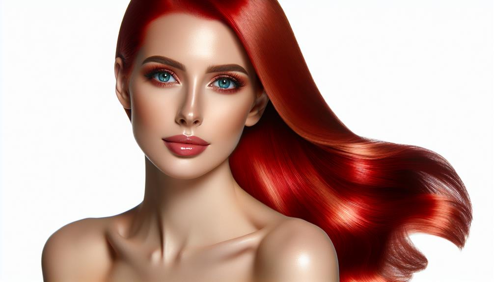 red glamorous for fair skin